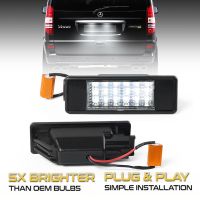 โคมไฟแผ่นตัวเลขไฟป้ายทะเบียน LED ปราศจากข้อผิดพลาดสำหรับ Mercedes-Benz Vito Viano W639 2003-2014 Sprinter W906 2006-2018