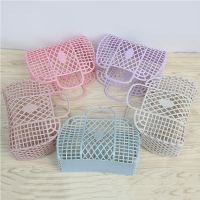 【YF】 1PCS Bathroom Laundry Basket Foldable Mesh Portable Plastic Home Storage Organization Assemble the Wash