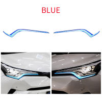 for toyota chr CHR C-HR Headlight Color Sticker Accessories BLUE RED Trim Strip Car Styling 2017 2018