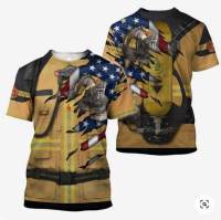 T SHIRT   New Summer Firefighter Firemon Men 3d tshirt 18