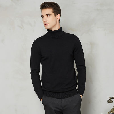 8 Color White Turtleneck Sweater Men  Autumn Winter New Thick Warm Slim Fit Pullover Knitted Sweater Male Brand Clothing