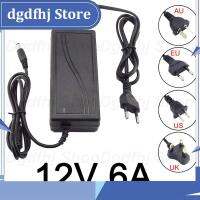 Dgdfhj Shop 12V 6A 6000Ma Power Supply Ac Dc Adapter Converter Charger 100-240Vled Transformer Charging  12Volt For Led Light