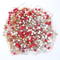 【YF】卍☃✉  50PCS Plastic Artificial Pearlescent Stamen Wedding Wreaths Decoration