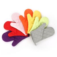 1Pcs Microwave Oven Glove Insulated Kitchen Tool Baking Gloves Cotton Heat Resistant Non-slip Mitten Kitchen Gloves