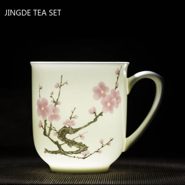 jingdezhen-เซรามิกความจุสูงถ้วยชาสำนักงานที่มีฝาครอบถ้วยน้ำชาบ้านพอร์ซเลนถ้วยน้ำ-t-eaware-อุปกรณ์ชา-infuser