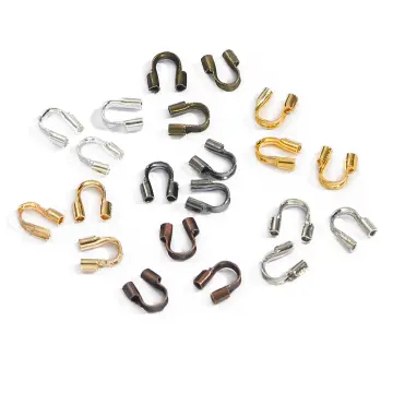 100Pcs Wire Guards Loops Cable Protector Wire Guards for Jewelry Making DIY
