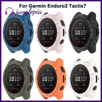 JUNGLEPIA ตัวป้องกันหน้าจออัจฉริยะกันชนกรอบป้องกันฝาครอบป้องกัน TPU สำหรับ Garmin Enduro2 Tactix7สมาร์ทวอท์ช