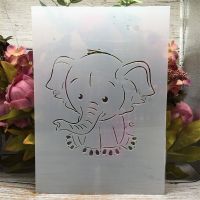 (เทมเพลต) A4 29ซม. น้อย Elephant น่ารักแบบทำมือลายฉลุภาพฝาผนังสมุดภาพลายนูนสำหรับอัลบั้มตกแต่งเทมเพลตอัลบัมรูป