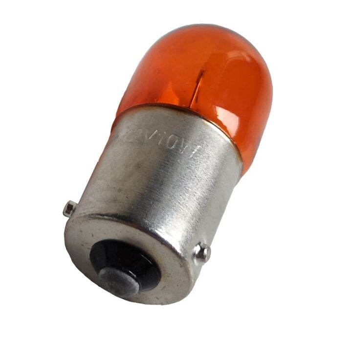 4ชิ้น-r10w-t16-bau15s-12โวลต์10วัตต์วอร์มไวท์รถยนต์หลอดฮาโลเจนสัญญาณหลอดไฟมาตรฐานอัตโนมัติภายในแสงโคมไฟป้ายทะเบียน
