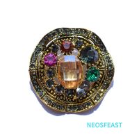 Elegant Floral Crystal Brooches for Women Rhinestone Retro Glass Pin Multi Color Lady Gifts Garments Accessories Classic Jewelry