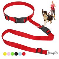 Dog Leash Retractable Hands Free Waist Dogs Leashes Pet Leads for Running Jogging Walking Adjustable For Small Large Dogs