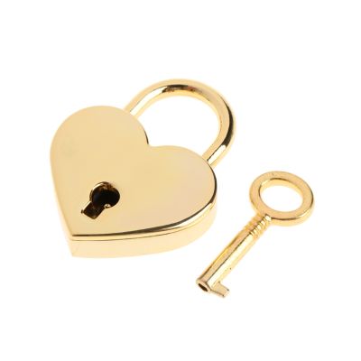 รูปหัวใจ Vintage Vintage โบราณสไตล์ Mini กุญแจเลื่อนแบบโบราณ Key ล็อคด้วยกุญแจ