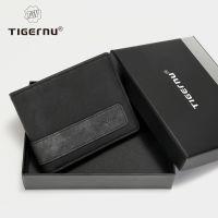 {Men S Purse} Tigernu กระเป๋าสตางค์สั้นหนังใหม่สำหรับผู้ชายกระเป๋าสตางค์ขนาดเล็กบางผู้ถือการ์ดแบบลำลองใส่เหรียญกระเป๋าขนาดเล็กผู้ชาย