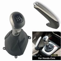 For Honda Civic 4D DX EX LX Model 2006-2012 Car 5 6 Speed MT Gear Shift Knob Boot Cover Handbrake Accessories