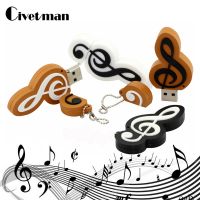 New Pen Drive Cartoon Instruments USB Flash Drive 8GB 16GB 32GB 64GB 128GB 256GB Cute Musical Note Pendrive Memory Stick U Disk