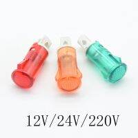 10Pcs Signal Lamp Panel Mounting Neon Indicator Red Green Yellow Lights 220V 12V/24VDC 10mm MDX-11A Pilot Guiding