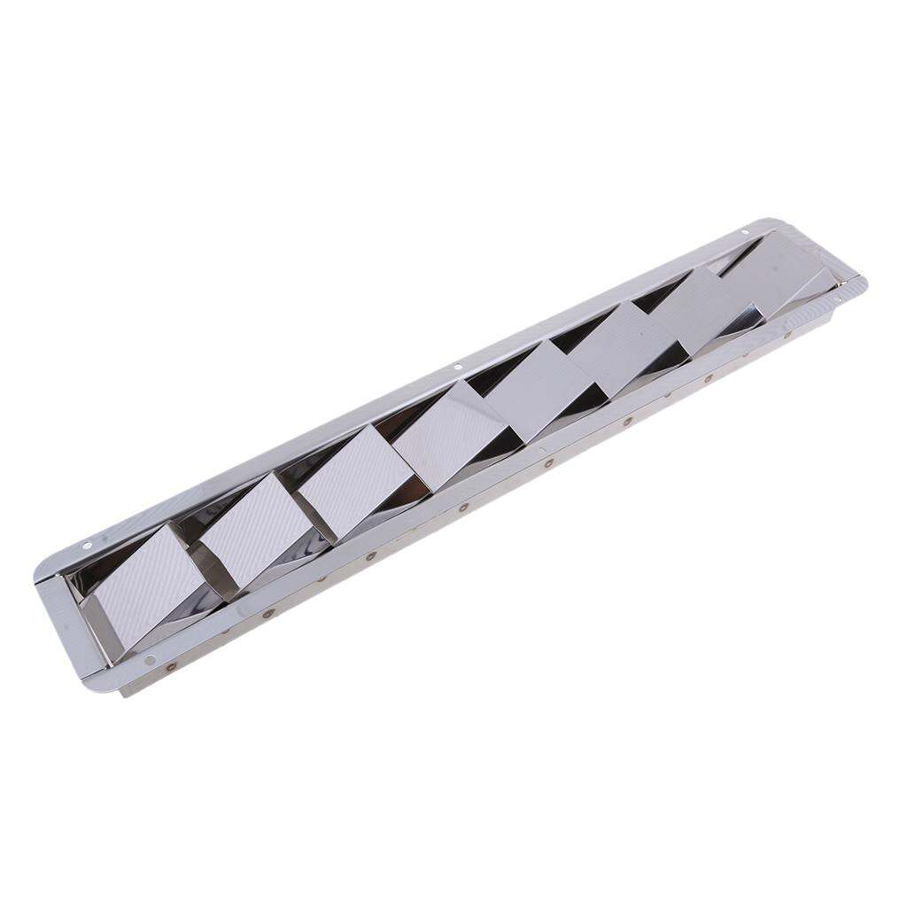 1 Pcs Boat 304 Stainless Steel Louver Air Vent 427mm Marine 8 Slots Ventilation 