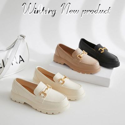 [COD] British style soft-soled loafers slip on fragrant womens shoes Internet celebrity ins popular casual