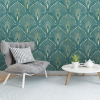 Dark Green Geometric Self Adhesive Wallpaper Modern Nordic Style Peel and Stick Wallpaper Removable Contact Paper Mural Decor