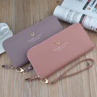 New Fashion Womens Clutch Portefeuille Wallet Large Capacity Purse Long Short Coin Pocket PU Leather Ladies Designer Wallets