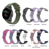 [HOT JUXLLKBKOW 514] สายนาฬิกาซิลิโคนสำหรับ Garmin Vivoactive 4S สายรัดข้อมือสำหรับ Vivomove 3S หัวเข็มขัดเงิน TPU Band สายนาฬิกาเปลี่ยน18มม.