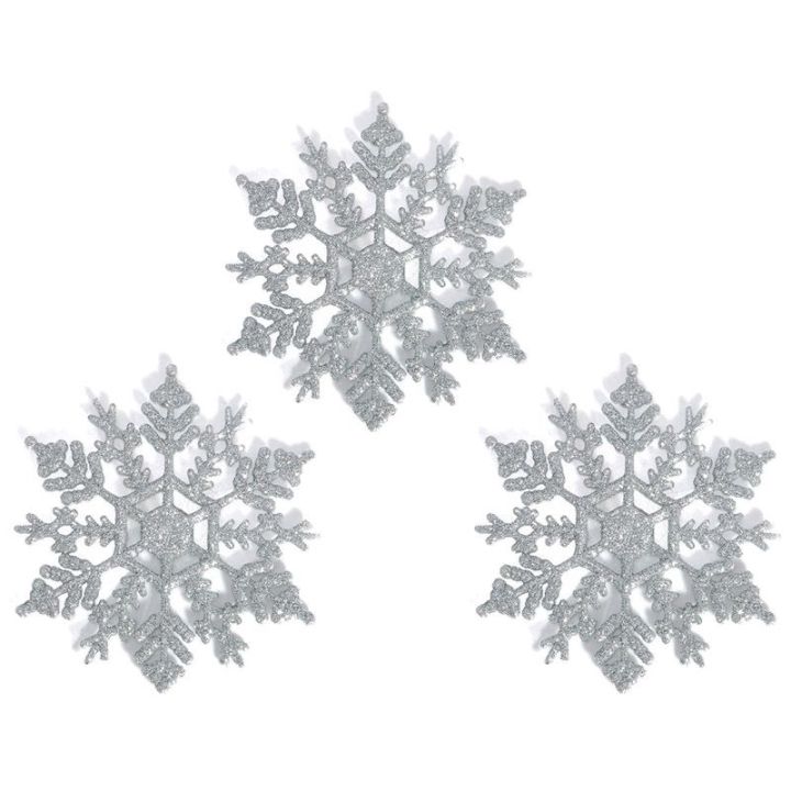 12-pcs-glitter-snowflake-christmas-ornaments-xmas-tree-hanging-decoration