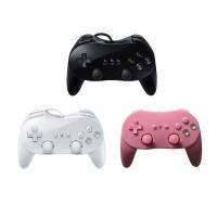 Narsta คลาสสิกจอยควบคุมเกมมีสาย Gaming Pro คอนโทรลเลอร์เกมเกมแพดสำหรับ Nintendo Wii สีขาว/สีดำ