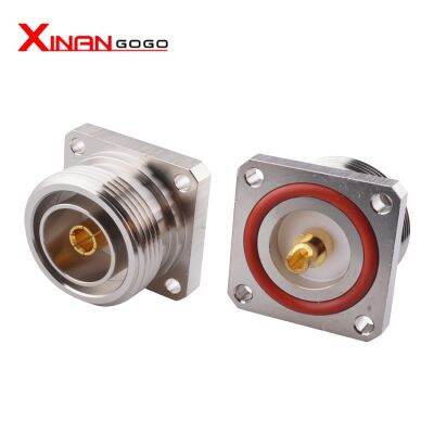 【CW】✥  L29 7/16 Din Female Jack With 4 Holes Flange Solder Cup Coax