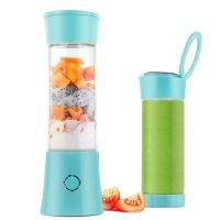 Portable Blender,USB Rechargeable Mini Juicer Cup with Handle, Smoothie Blender with 6 Blades with 4000MAh Batteries, 480Ml Household Fruit Mixer for Travel Office Sports