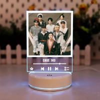 ☫﹍✘ Kpop Stray Kids Acrylic USB LED Night Light Decorative Anime Lamps for Bedroom Living Room Home Decoration Lightstick Fan Gifts