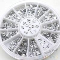 【hot sale】 ✇ B50 Transparent Diamante Nail Art Decal Tips Stickers