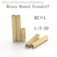 50pcs M2xL L 3mm to 30mm 2mm thread Brass Round Standoff Spacer Female Female M2 Brass Threaded Spacer