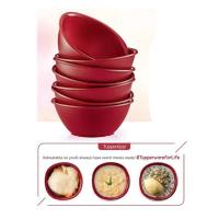 Limited Stock Tupperware Royal Red Blossom Bowls 200ml 4pcs Or 8pcs