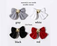 100PCS Bowtie Nail Charm สติ๊กเกอร์ติดเล็บเมทัลลิกขนาดใหญ่20มม.ยาทาเล็บ UV Gel Supply Pinterest Nail Inspiration