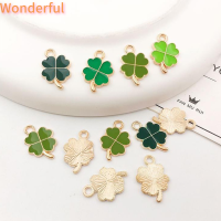 ?【Lowest price】Wonderful จี้สร้อยคอรูปใบโคลเวอร์สี่ใบ48ชิ้น/เซ็ตสำหรับทำของขวัญแบบ DIY