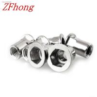 ✲◐ M3 M4 M5 M6 M8 m10 stainless steel flat head half hex rivet nut