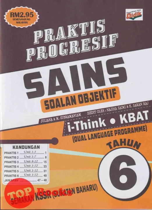 Topbooks Ilmu Didik Praktis Progresif Sains Soalan Objektif Tahun 6 Kssr Semakan Dwibahasa 2021 Lazada