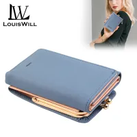 LouisWill Wallets Women Fashion Wallets Short Wallets Trifold Wallets Clutch Purses PU Leather Hand Bags Large Capacity Card Holders Coin Purses Buckle Wallets for Women with Free Coin Bag
