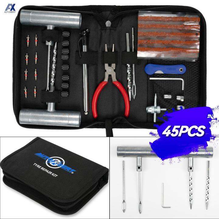 45X Emergency Tire Repair Kit DIY Heavy Duty Flat Tyre Ptures Tool Set