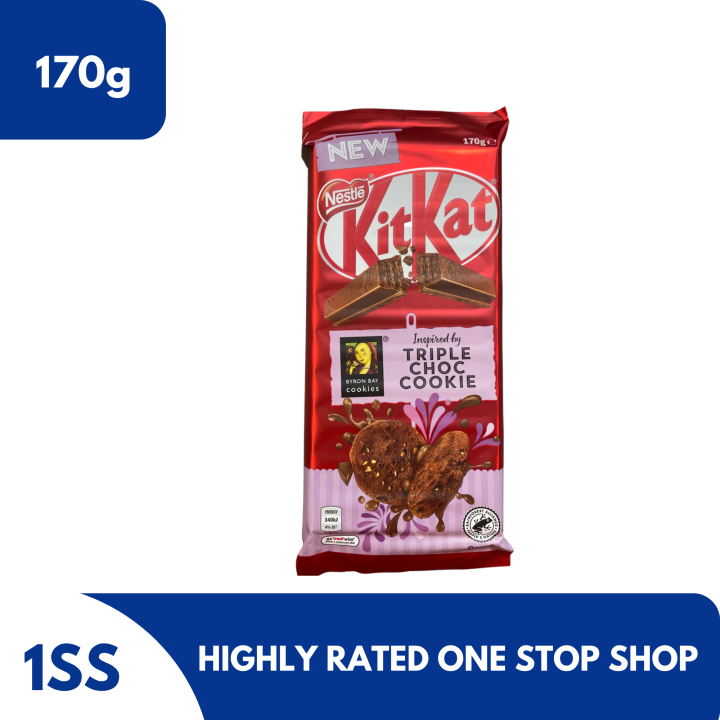 Kitkat Triple Chocolate Cookie Milk Chocolate Block, 170g Lazada PH