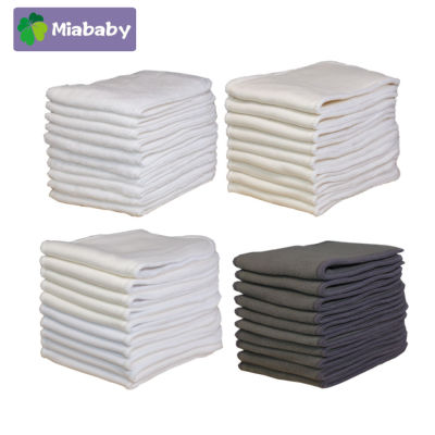 Miababy นำมาใช้ใหม่ล้างทำความสะอาดได้แทรก Boosters สมุทรสำหรับจริงกระเป๋าผ้าผ้าอ้อมผ้าอ้อมไมโครไฟเบอร์ไม้ไผ่ผ้าฝ้ายถ่านแทรก
