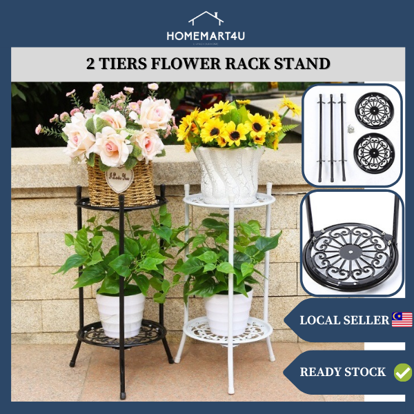 Rak Pasu Bunga Outdoor Tempat Letak Rack Bekas Pasu Bunga Bertingkat