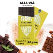 Socola đen nguyên chất vị Quế Trà Bồng đắng vừa ít ngọt Alluvia Chocolate