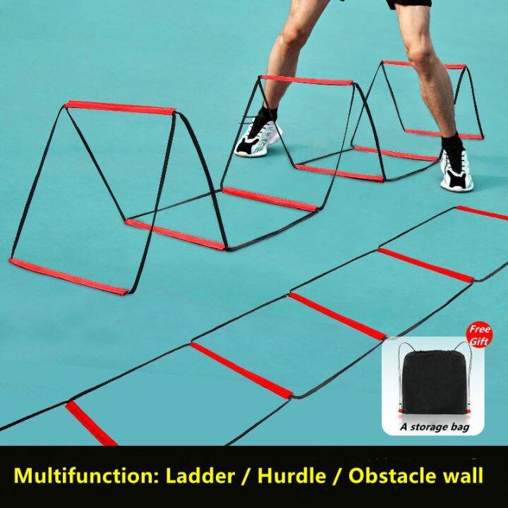 แบบพกพา Agility Speed Ladder ฟุตบอลกระโดดเทรนเนอร์ Home Gyme ฟิตเนส