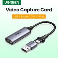 Ugreen การ์ดจับภาพวิดีโอ 4K HDMI เป็น USB Type-C กล่องจับวิดีโอ สําหรับกล้อง DVD บันทึกสตรีมสด