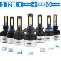 NIGHTEYE H7 led Headlight Fog Light Lamps Bulb Car Light Bulbs Auto LED Lamps H3 H4 H11 HB3 HB4 H8 H9 H16jp 72W 9000LM 6500K 12V Bulbs  LEDs  HIDs