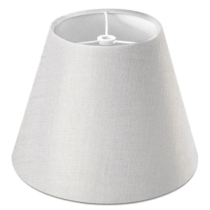 Lamp Shade Linen Fabric White Lamp Shade Small 5 Inch Top Diameter x 9