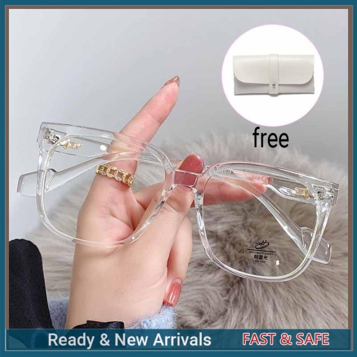 computer-optical-eyewear-anti-radiation-glasses-transparent-lens-women-round-anti-blue-eyeglasses-replaceable-lens-male-plain-gm-mirror-glasses-female-korean-big-face-flat-mirrors-myopia-glasses-frame