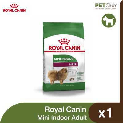 [PETClub] Royal Canin Mini Indoor Adult - สุนัขโต พันธุ์เล็ก เลี้ยงในบ้าน 4 ขนาด [500g. 1.5kg. 3kg. 7.5kg.]