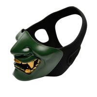 Halloween Prajna Mask Paintball Military Tactical Prajna Half Face Mask Samurai Hannya Horror Skull Hunting Protective Half Mask